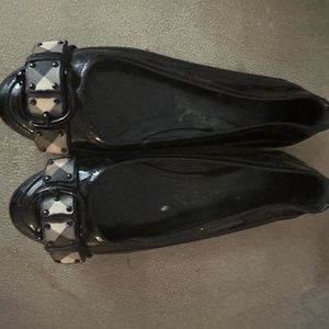 Black Burberry flats